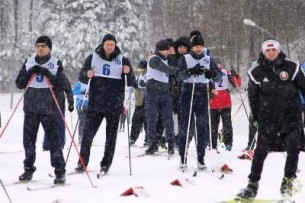 Команда Новогрудского РОЧС заняла первое место в чемпионате областного управления МЧС по лыжным гонкам